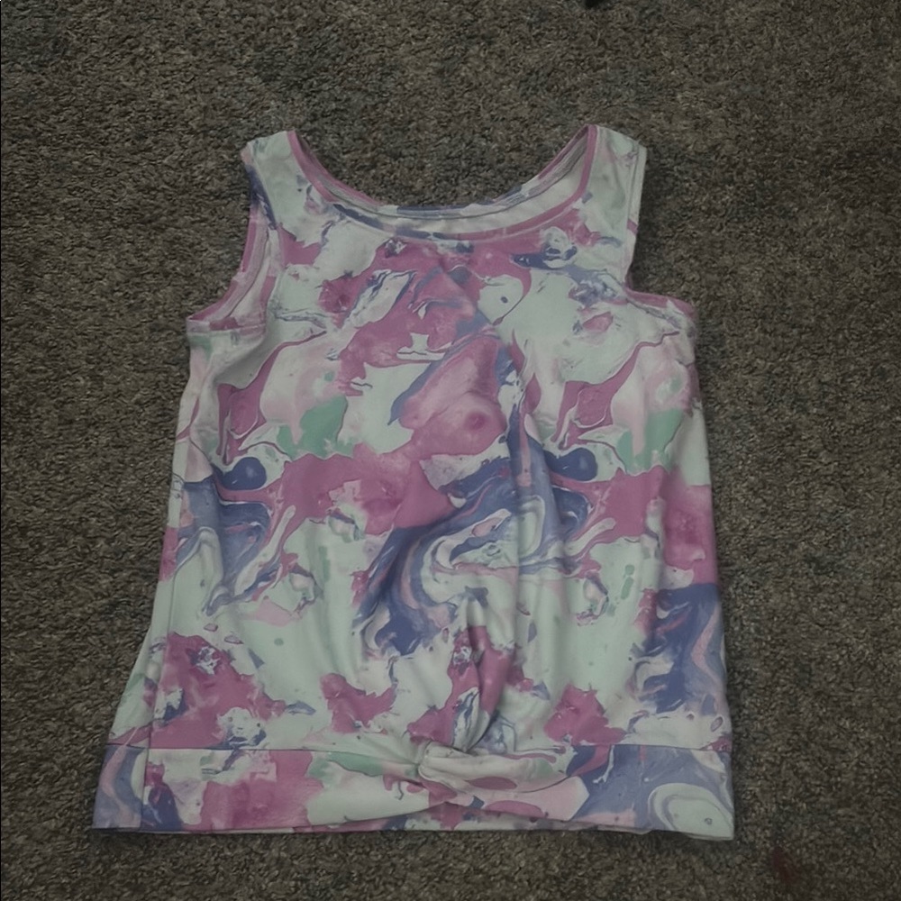 Jumping Beans Pink and Purple Artistic Tank Top